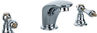 China Contemporary Deck Mounted 2 Handle Bathtub Mixer Taps / Brass Bathroom Faucet distributor