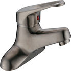 China Two Holes Brushed Nickel Basin Tap Faucets , Single Lever Basin Mixer Tap distributor