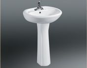 Best Ceramic Pedestal Basin With Single Tap Hole , Floor Mounted Toilet Sanitary Ware for sale