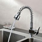 China Single Hole Pull-Out Kitchen Faucet With Press Button , Sink Mixer Tap distributor